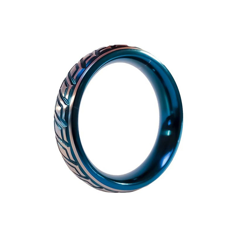 Generique Cockring en métal Blue Wave